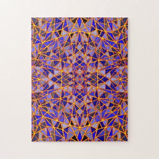 Glitterij en blauw Abstract Legpuzzel (Verticaal)