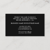 Glitterij en glitz groene sparkle Black Coupon Kaa Visitekaartje (Achterkant)