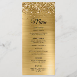 Glitterij Gouden Folie Bruiloft Receptie Menu