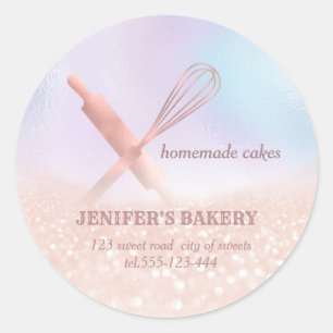 Glitterij-holografen en zogenaamde whiskykofebakke ronde sticker