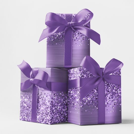 Glitterij Licht Paarse Glam Inpakpapier Vel