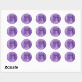 Glitterij Licht Paarse Zoet 16 Ronde Sticker (Vel)