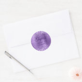 Glitterij Licht Paarse Zoet 16 Ronde Sticker (Envelop)