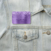 Glitterij Lichte Paarse Folie Naamplaatje (In situ)