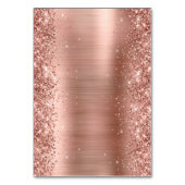 Glitterij Roos Goud Fancy Monogram Plaats Kaarten (Achterkant)