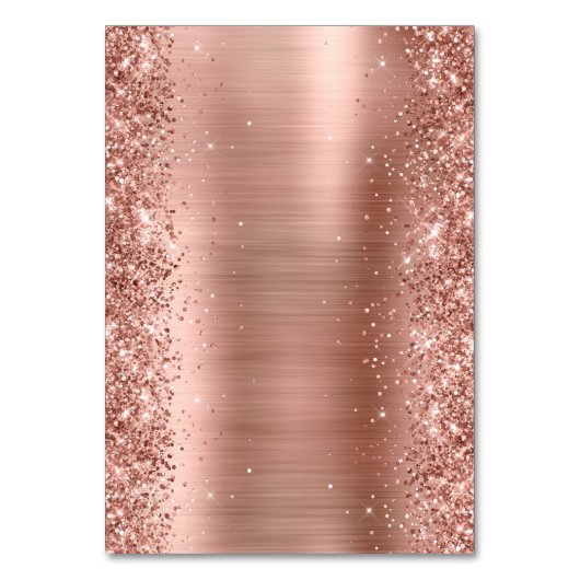 Glitterij Roos Goud Fancy Monogram Plaats Kaarten (Achterkant)