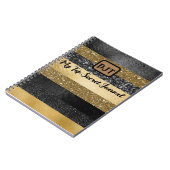 Glitterij, Zwart en Goud Top Secret Journal Notitieboek (Linkerzijde)