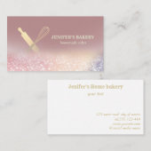 Glitterijgoud als rolpin whiskykok visitekaartje (Voorkant / Achterkant)