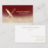 Glitterijgoud als rolpin whiskykok visitekaartje (Voorkant / Achterkant)