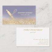 Glitterijgoud als rolpin whiskykok visitekaartje (Voorkant / Achterkant)