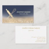 Glitterijgoud als rolpin whiskykok visitekaartje (Voorkant / Achterkant)