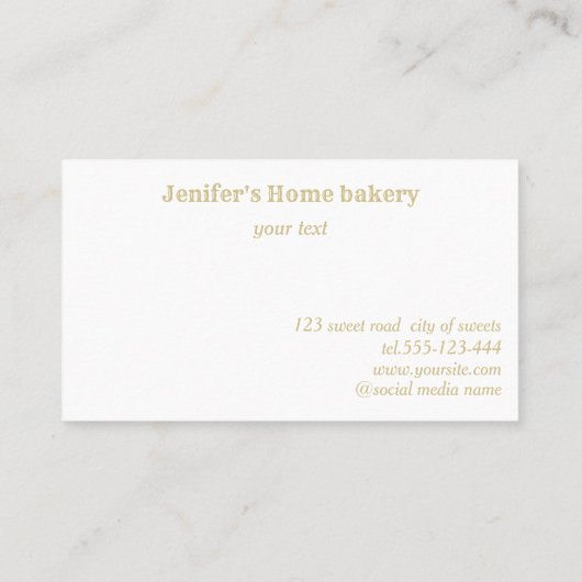 Glitterijgoud als rolpin whiskykok visitekaartje (Achterkant)