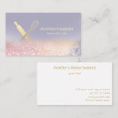 Glitterijgoud als rolpin whiskykok visitekaartje (Voorkant / Achterkant)