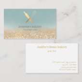 Glitterijgoud als rolpin whiskykok visitekaartje (Voorkant / Achterkant)