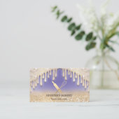 Glitterijgouddruppels voor het rollen van whiskyko visitekaartje (Staand voorkant)