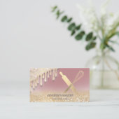 Glitterijgouddruppels voor het rollen van whiskyko visitekaartje (Staand voorkant)