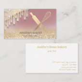 Glitterijgouddruppels voor het rollen van whiskyko visitekaartje (Voorkant / Achterkant)