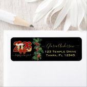 Glittering 2026 New Year Design with Santa Hat  Etiket (Insitu)