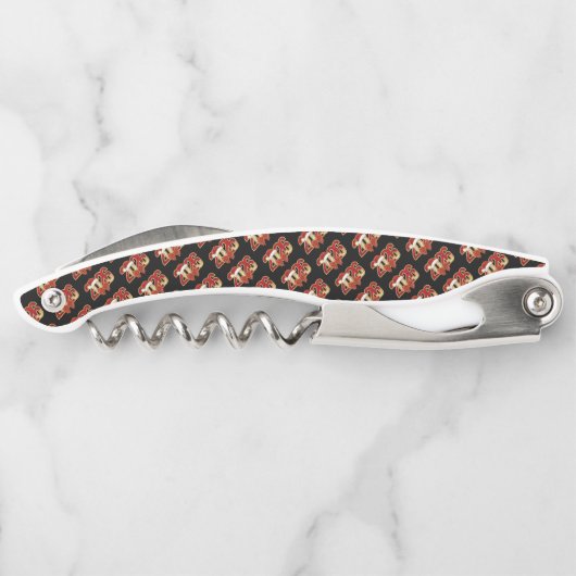 Glittering 2026 New Year Design with Santa Hat  Kurkentrekker (Achterkant)