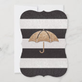 Glittering B&W Bold Stripes Vrijgezellenfeest Uitn Kaart (Achterkant)