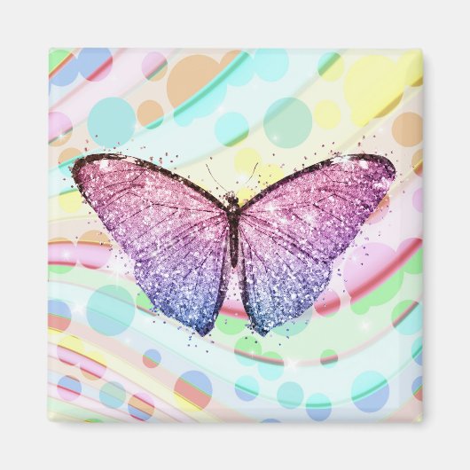 Glittering Butterfly Magneet (Voorkant)