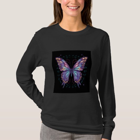 Glittering butterfly t-shirt (Voorkant)