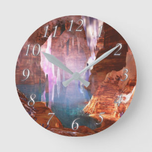Glittering Caves Clock Ronde Klok