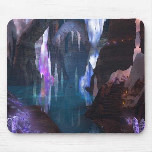 Glittering Caves van Night Mousepad Muismat (Voorkant)