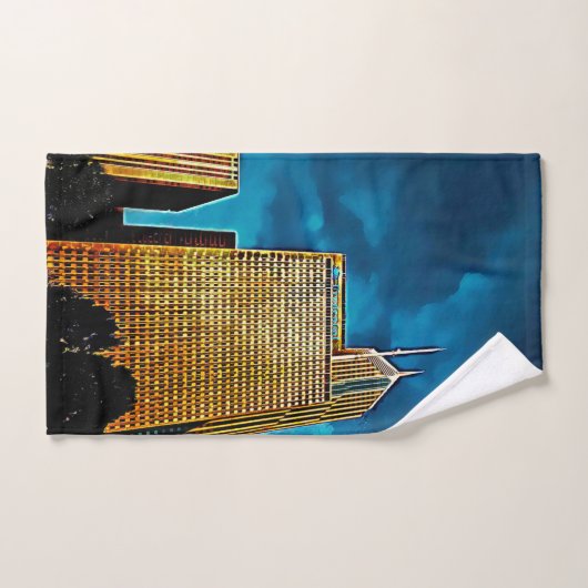 Glittering Chicago Skyline Bad Handdoek (Handdoek)