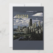 Glittering Chicago Skyline TEXT Chicago Kaart (Voorkant)