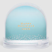 Glittering Christmas Pink Bow Photo Blue Sneeuwbol (Achterkant)