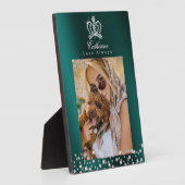 Glittering Crown Blauwgroen Fotoplaat (Zijkant)