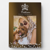 Glittering Crown Brown Gold Fotoplaat (voorkant)