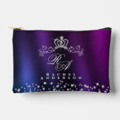 Glittering Crown Monogram Paarse Blauw Etui (Voorkant)