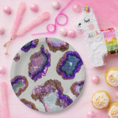 Glittering Crystal Geode Papieren Bordje (Feest)