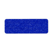 GLITTERING DARK ROYAL BLUE OCEAN WHITE SPARKLES TE ETIKET (Voorkant)