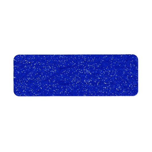 GLITTERING DARK ROYAL BLUE OCEAN WHITE SPARKLES TE ETIKET (Voorkant)
