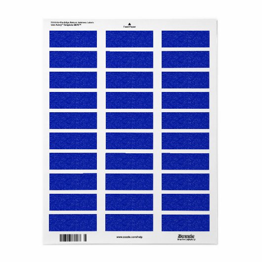 GLITTERING DARK ROYAL BLUE OCEAN WHITE SPARKLES TE ETIKET (Full Sheet)