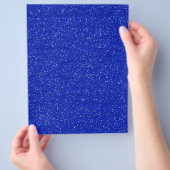 GLITTERING DARK ROYAL BLUE OCEAN WHITE SPARKLES TE FLYER (Hand)