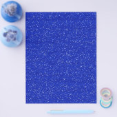 GLITTERING DARK ROYAL BLUE OCEAN WHITE SPARKLES TE FLYER (Enkel)