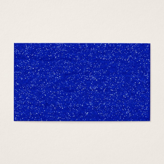 GLITTERING DARK ROYAL BLUE OCEAN WHITE SPARKLES TE VISITEKAARTJE (Voorkant)