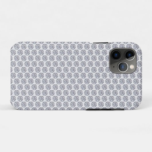 Glittering Diamond patroon op zilver Case-Mate iPhone Case (Achterkant (horizontaal))