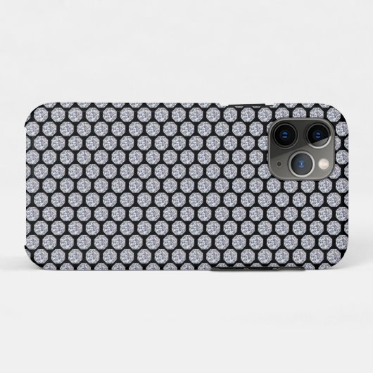 Glittering Diamond patroon op zwart Case-Mate iPhone Case (Achterkant (horizontaal))