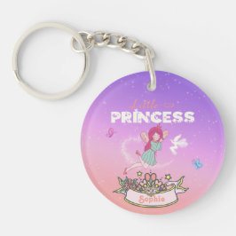 👸 Glittering Fairy Princess Custom Name Sleutelhanger