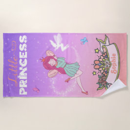 👸 Glittering Fairy Princess Custom Name   Strandlaken