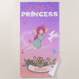 👸 Glittering Fairy Princess Custom Name   Strandlaken