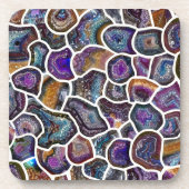 Glittering Geode Mosaic Bier Onderzetter (Voorkant)
