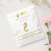 Glittering Gold "Bedankt... onze dag delen" Bedankzakje (Gezegeld)