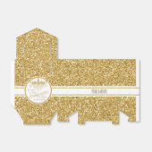 Glittering Gold Box - Champagne en kroonluchter Bedankdoosjes (Uitgevouwen)