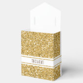 Glittering Gold Box - Champagne en kroonluchter Bedankdoosjes (Geopend)